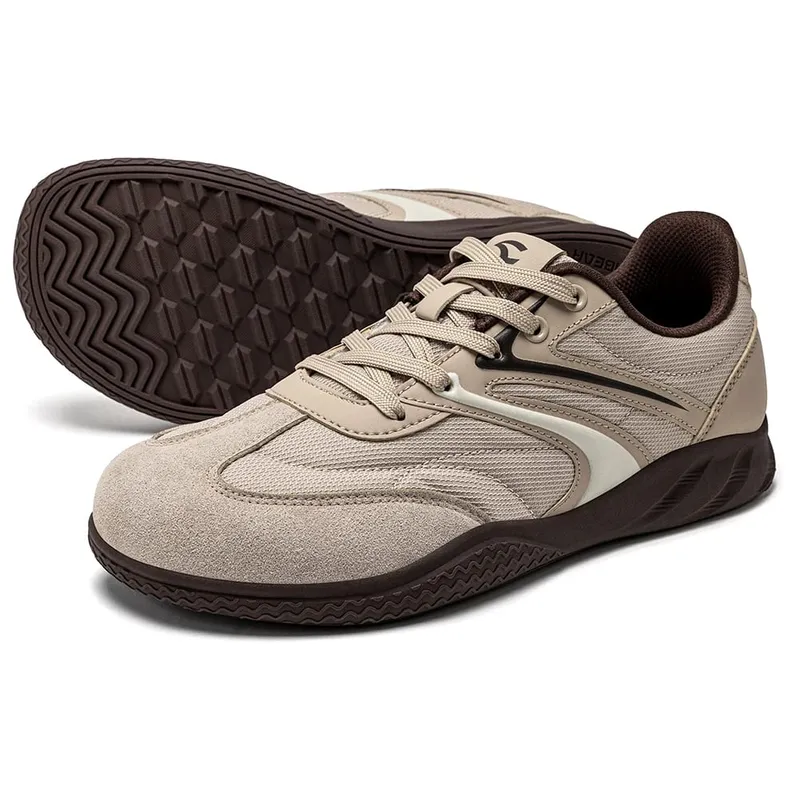 Barfuß-Schuhe mit breiter Breite, Unisex, Kunstleder, minimalistische Sneakers, Schnür-Retro-Wanderschuhe für Damen und Herren — image 11
