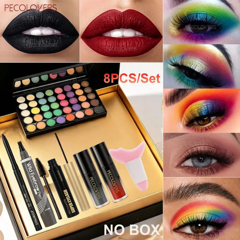 8PCS/Set Facial Makeup Set-Waterproof with Both Pearlescent and Matte Effects Suitable for Halloween Stages Music Festivals — image 2