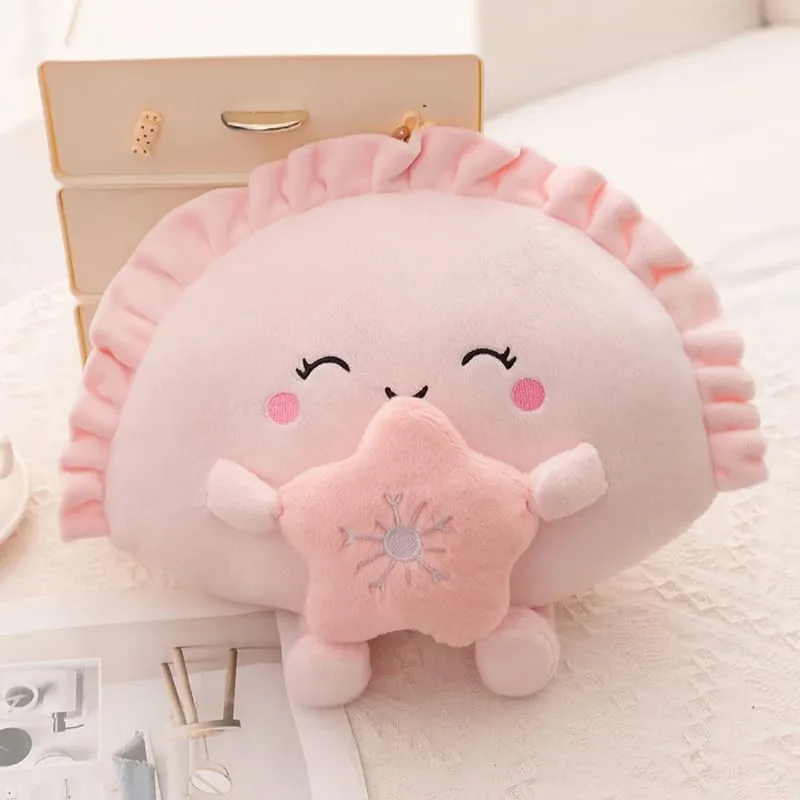 13/35 cm Roztomilý plyšový plyšový knedlík klíčenka Barevný potravinový knedlík s různými příchutěmi Plyšová hračka Kawaii Smažený knedlík s červeným srdcem