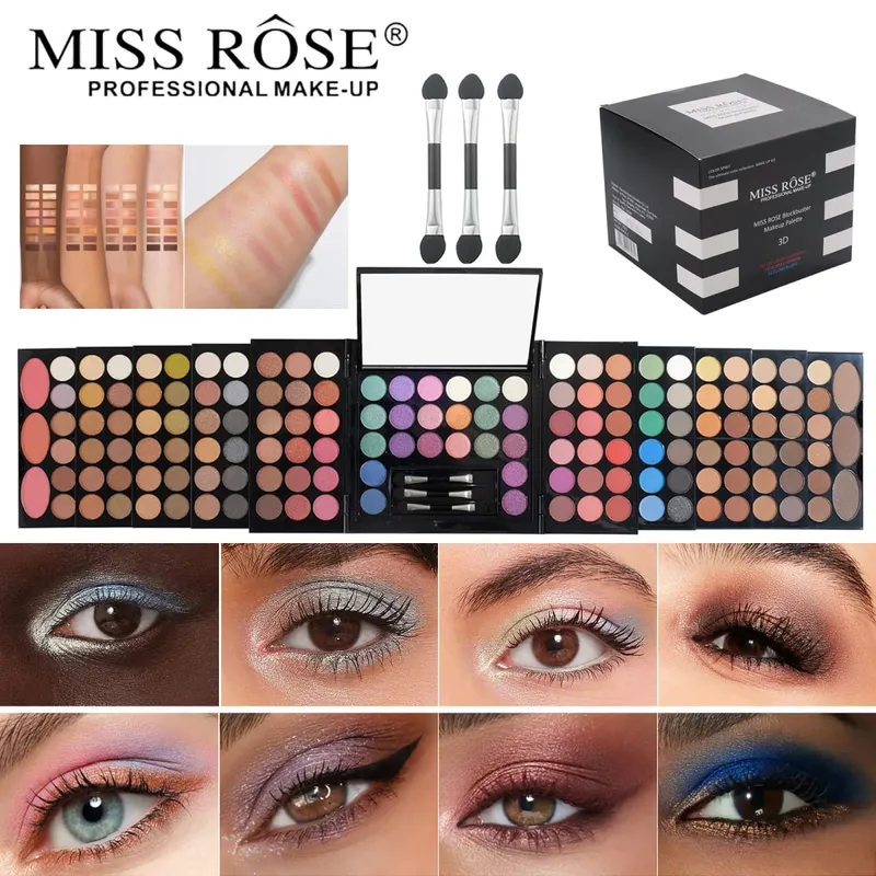 Multi-functional Makeup Box With Mirror Pro Eye Shadow Palette Set For Stage Make up Practical Cosmetic Kit For Makeup — image 3