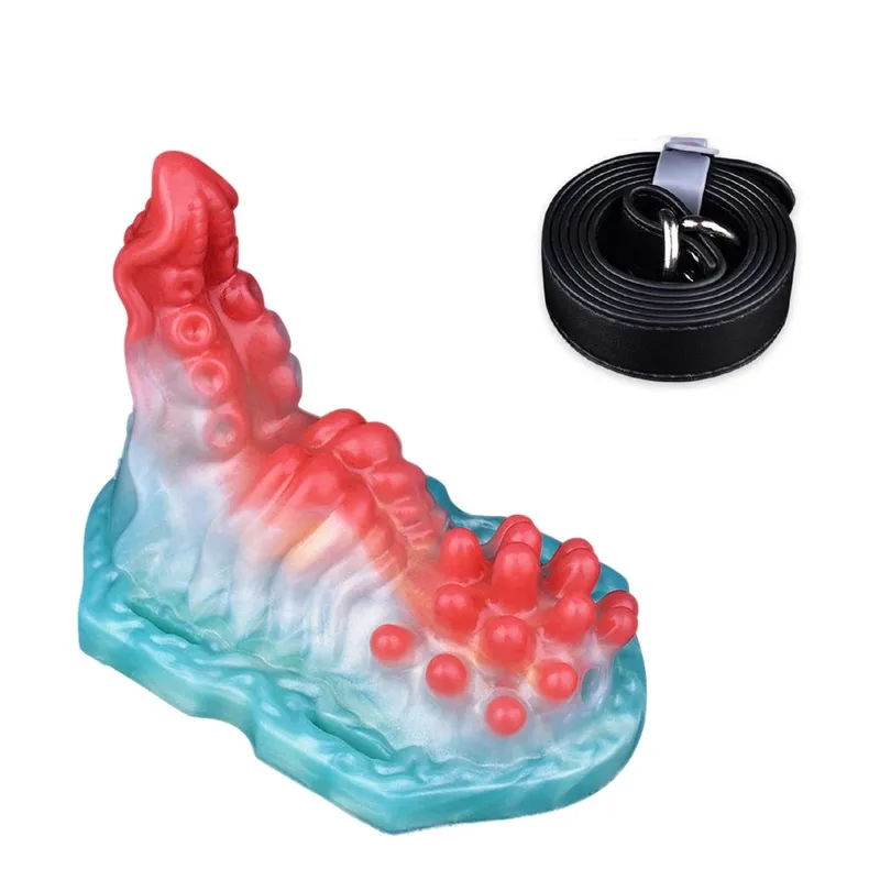 Broyeur sexuel en Silicone, contrôle sans fil, poulpe/granulés, Strapon, bosse, Friction, Vibration, Massage, Masturbation féminine — image 13