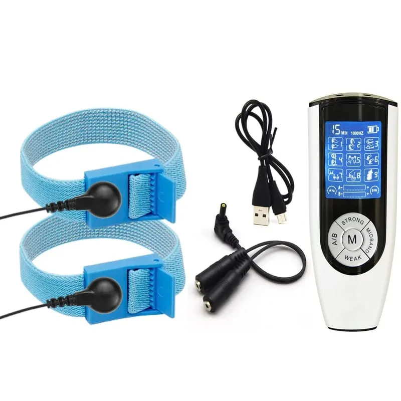 Fibres conductrices de choc électrique, anneau de pénis, extension de thérapie, Massage e-stim, Kit de produits sexuels BDSM Gay pour hommes, Masturbation — image 19