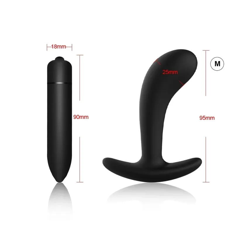 4 adet acemi silikon Butt Plug Anal Plug erkekler için prostat masaj aleti eşcinsel Mini Anal kurşun vibratör seks oyuncak erkekler kadınlar için