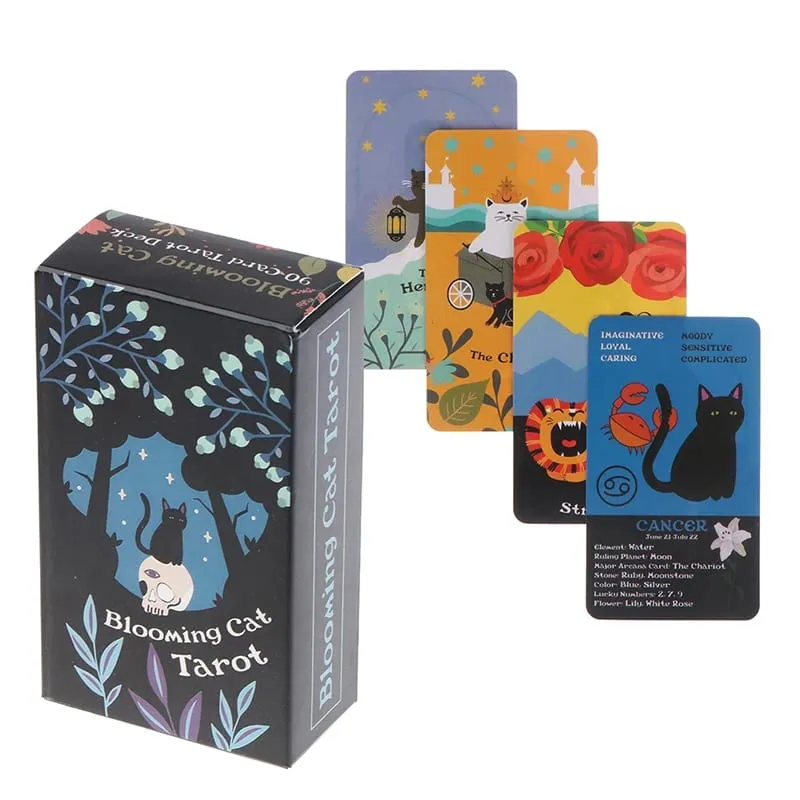 Kad Tarot Kucing Mekar Misteri Ramalan Oracle Card Board Permainan Kad Bermain Bahasa Inggeris — image 4