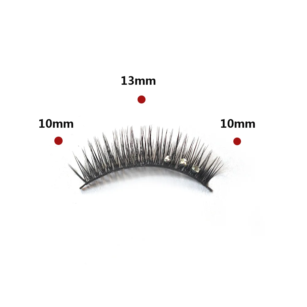 5 คู่แต่งหน้าเพชรขนตาปลอมชุดแสดง Catwalk Party Shinny Eye Lashes Handmade Eyelash Shinning เครื่องสำอาง — image 4