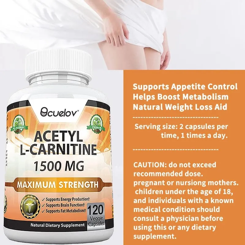 Acetyl L-Carnitine Capsules Unisex Energy & Metabolic Support Dietary Supplement Increase Body Performance Promote Metabolic — image 4