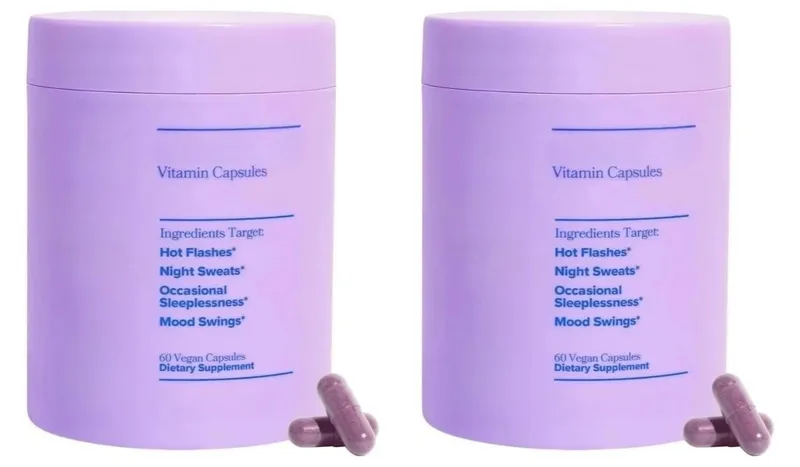 Vitamin Kompleks Wanita dengan Vitamin D3 B6 Penggunaan Menopaus Membantu Melegakan Peluh Malam Perubahan Mood Suplemen Makanan Kesihatan 60 Keping — image 8