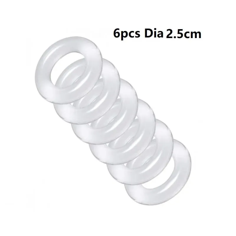 Mâle 6 pièces 1 ensemble Silicone pénis serrure coq anneau bondage érection retard éjaculation réutilisable agrandissement balle civière Sex Toy hommes