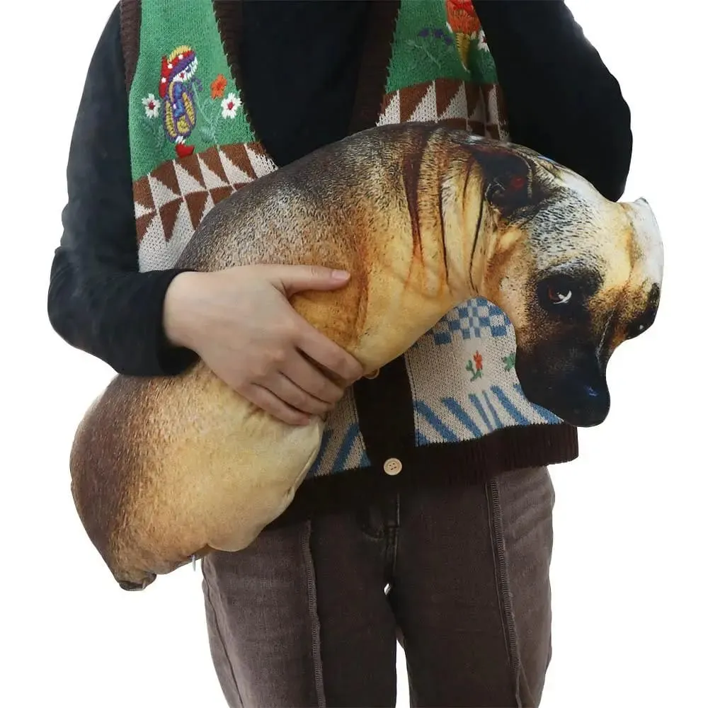 Oreiller 3D en forme d'animal réaliste, coussin doux pour chien, coussin créatif pour la maison — image 4