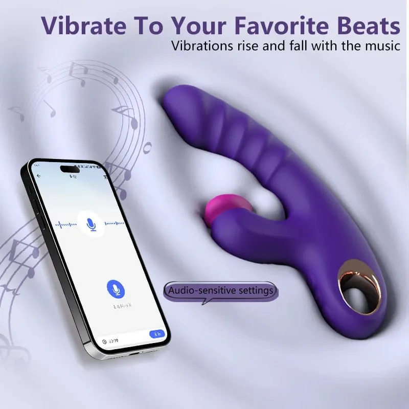 Spinta vibratore vibratore massaggiatore vaginale stimolatore clitorideo controllo APP 9 modalità telescopiche 9 sbattimento 2 in 1 giocattoli sessuali per donne — image 6