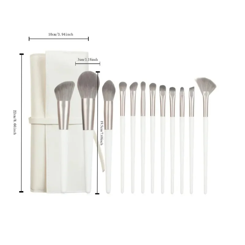 1-14 pezzi Pennelli per trucco Set di strumenti Kit di strumenti per pennelli per ombretto Eyeliner Pennelli per cosmetici Maquiagem Morbidi per la pelle — image 8