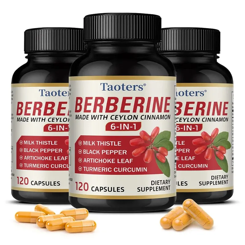 6 in 1 Supplement Berberine with Ceylon Cinnamon Turmeric Milk Thistle Artichoke Black Pepper Support Digestive Liver Health — image 9