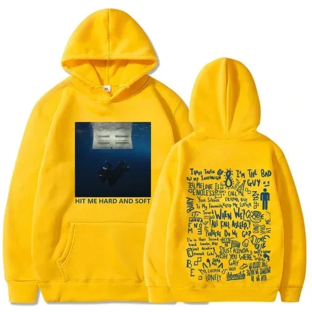 Hit Me Hard and Soft Tour Hoodie Billie Pullover Men Singer Graphic Printing Autumn Winter Fleece Sweatshirts for Fans — image 14