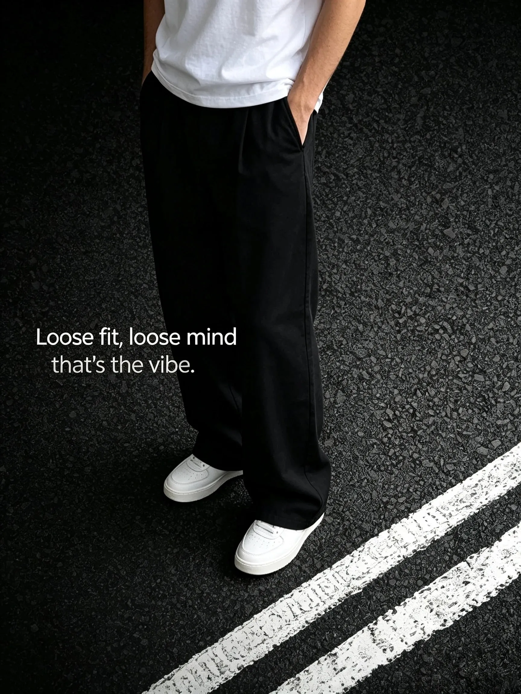 Baggy-Jeans für Herren, Retro-Stil, einfarbig, weiß, locker, weites Bein, Denim-Hose, Herren, lässig, täglich, Streetwear, gewaschene Herren-Jeanshose — image 7