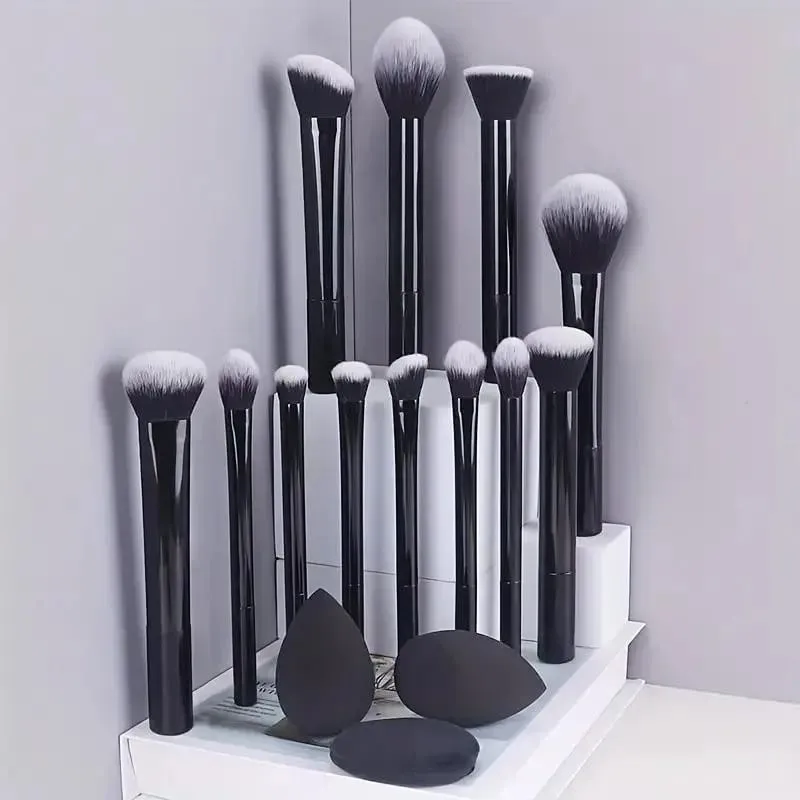 Propesyonal na Makeup Brush Double Head Foundation Powder Concealer Makeup Brush Soft Fiber Hair Cosmetic Beauty Tools — image 9