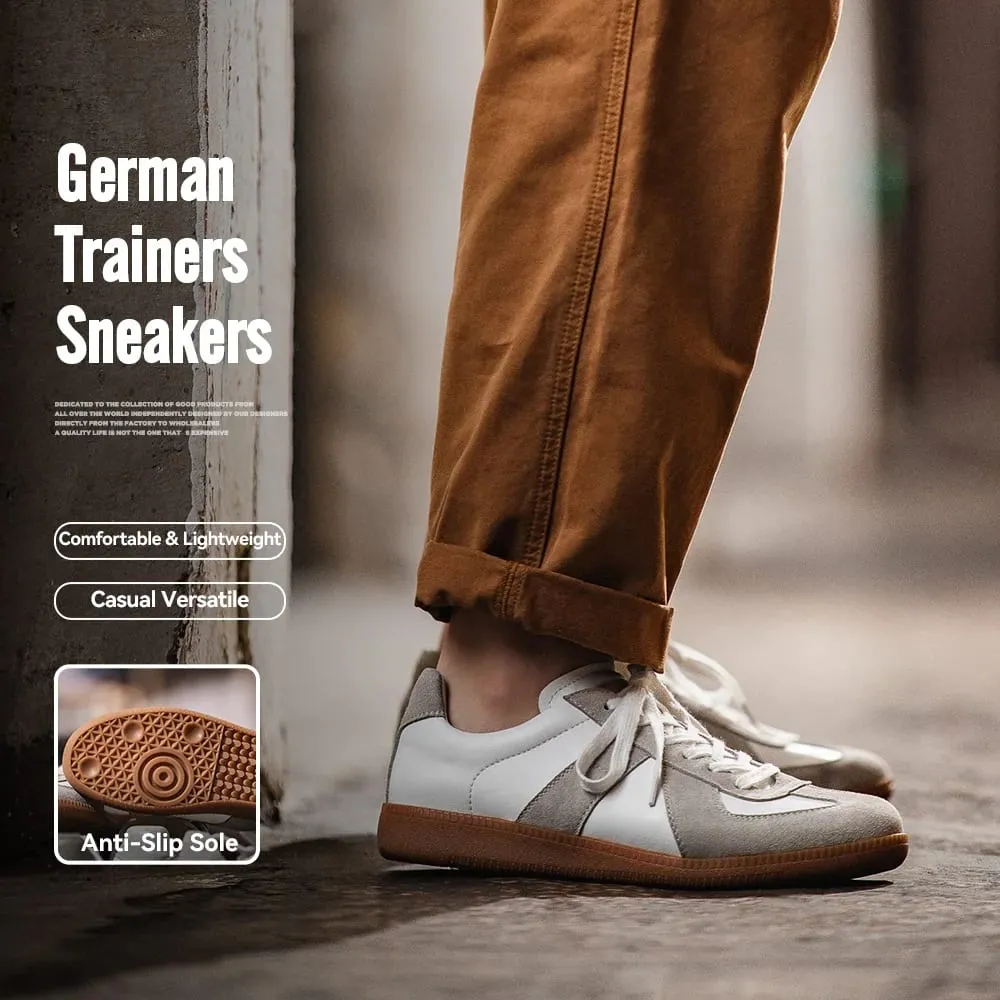 Maden Vintage Patchwork Tyske Sneakers Unisex Forår og Sommer Sport Fritidssko Udendørssko med snøre — image 1