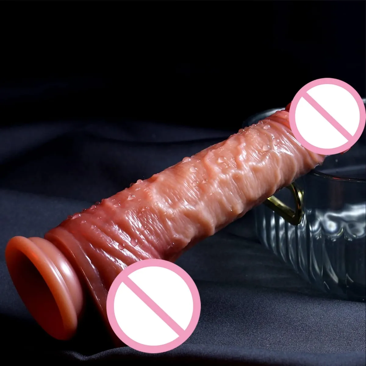 Strapon Besar Zakar Realistik Dildo Kulit Gelongsor Kulup Buah zakar Dildo Dubur Faraj Palam Batang Mainan Seks Dewasa untuk Wanita — image 6