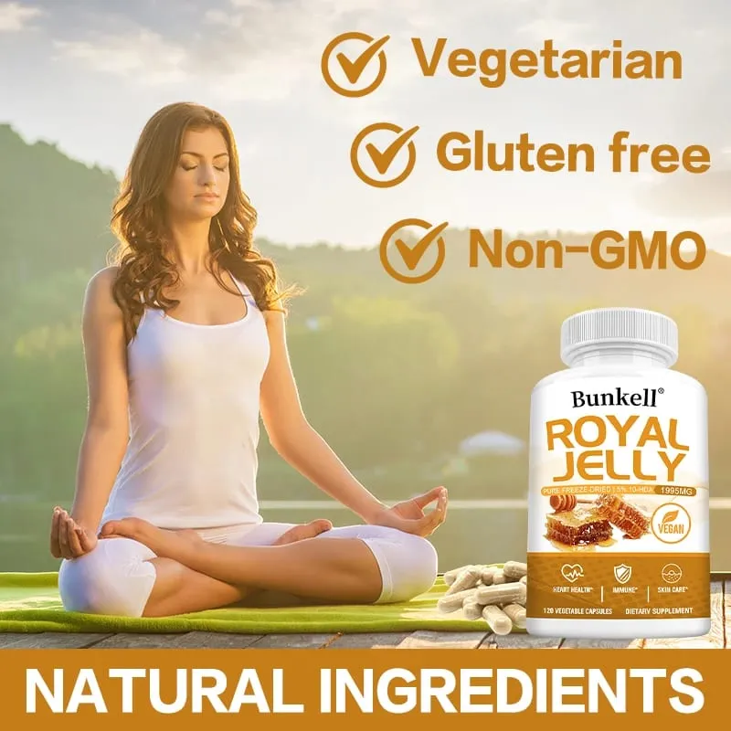 Royal Jelly 1995 Mg - Joint Support Antioxidant Supports Immune System Cardiovascular Health - Non-GMO Gluten-Free Formula — image 6