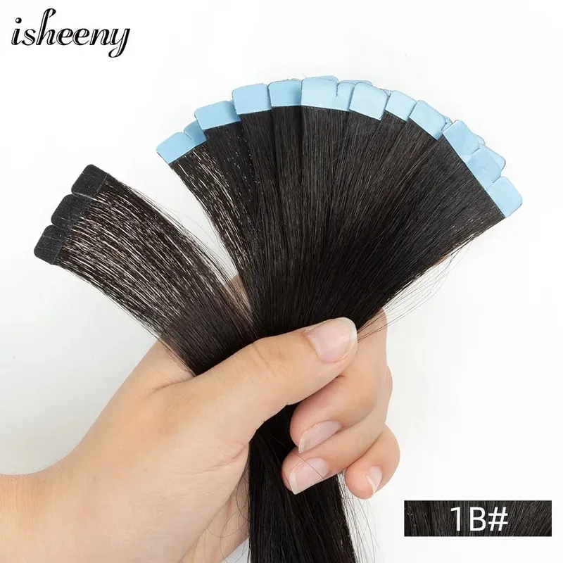 12 "-20'' ที่มองไม่เห็น MINI เทปต่อผมมนุษย์กาวที่มองไม่เห็นไม่มีรอยต่อเทปธรรมชาติตรง 10 ชิ้น/แพ็ค — image 5