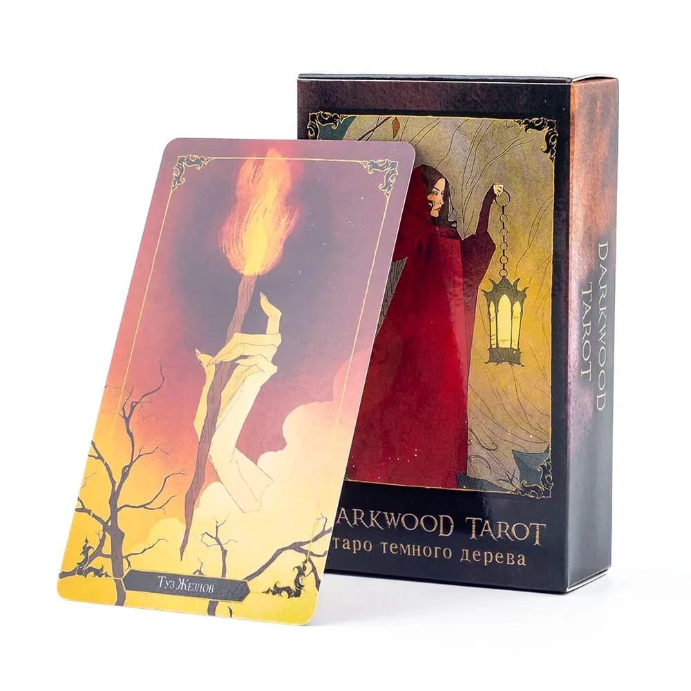 Jeu de Tarot en bois sombre, 78 cartes, Visions russes, édition Divination, jeux de société, 10,3x6cm — image 1