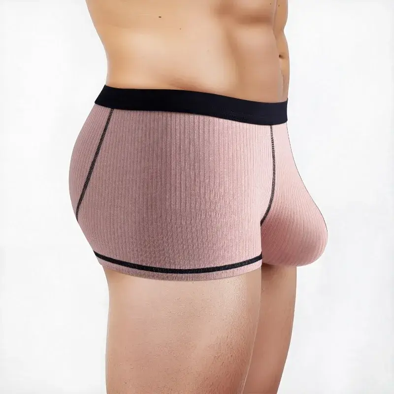 Cueca boxer masculina grande, bolsa escrotal, estiramento sólido, cintura baixa, respirável, bolsa de cornete em u, tronco confortável — image 1