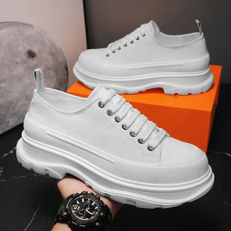 Männer Leinwand Sommer Atmungsaktive Plattform Erhöhte Muffin Turnschuhe 2025 Neue Herbst Tuch Casual Papa Trendy Schuhe — image 3