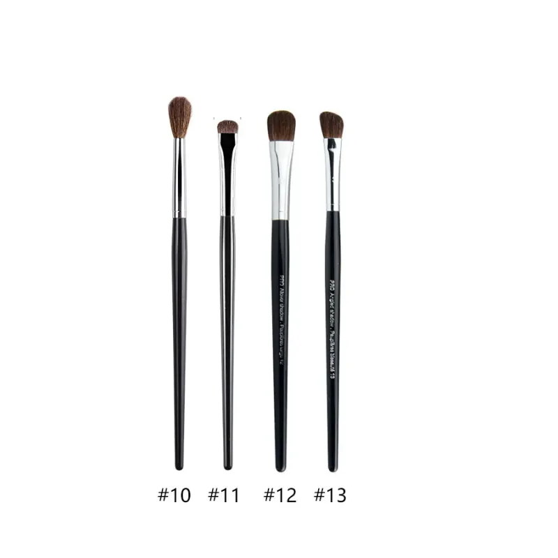 4 stk/sæt Pro Allover øjenskygge makeup børster Læbebryn Precision Concealer Blending Kuppelformet krøllet Smudge Highlight Make Up Brush — image 8