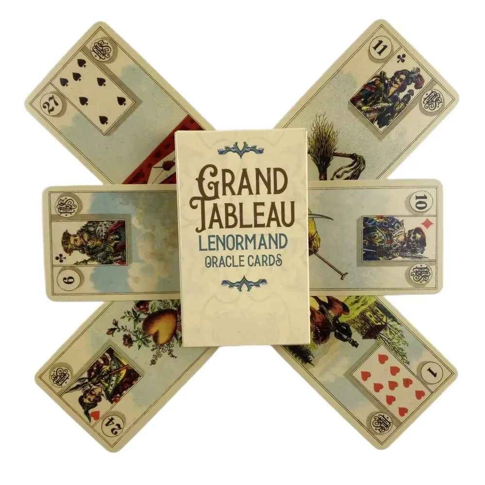 36 Arte a colori Gioco di carte Divinazione Tarocchi Tableau Grand Tableau Lenormand Panno Grand Tableau Leno — image 5