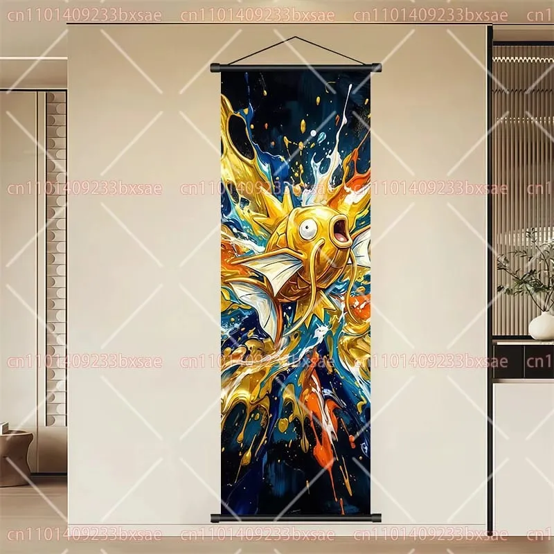 Peinture en rouleau HD de dessin animé Pokémon, Eevee, Pikachu, Suicune, Charizard, Mewtwo, décoration murale de fond, affiche, cadeau pour enfants — image 16