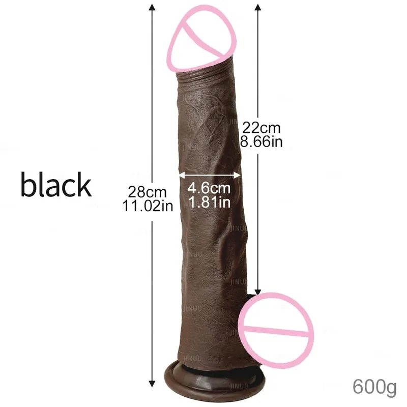 28cm Süper Yumuşak Silikon Yapay Penis Vantuzlu Esnek G-spot Strap-On Kadın Erkek Lezbiyen - Çiftler için Uzun Penis Seks Oyuncak