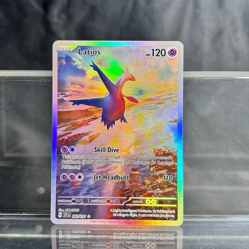 Holographic Game Trading Collection PTCG Proxy karty Charizard Pikachu Mew EX Singl PKM fóliové karty Gengar VMAX Skyridge (SK) — image 19