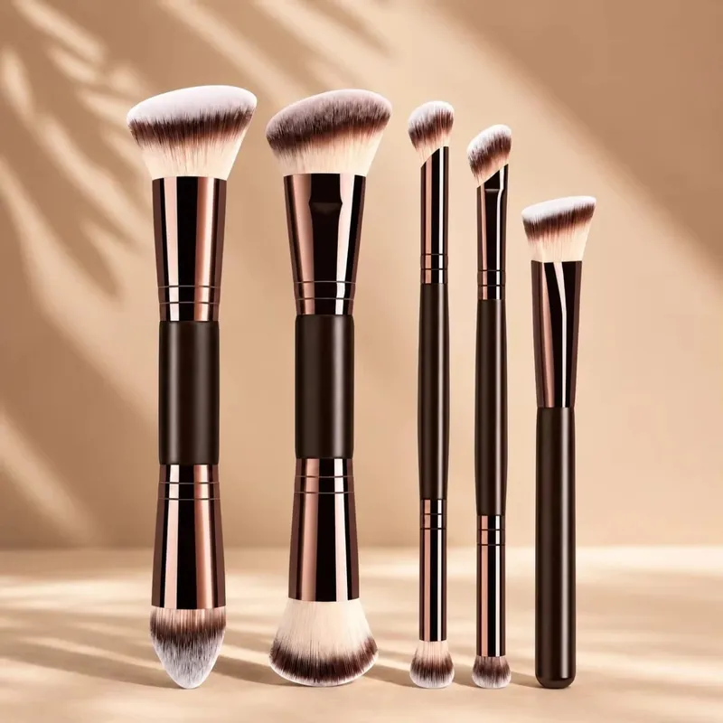 Professionelles Make-up-Pinsel-Set mit zwei Enden, mit Foundation-, Kontur-, Rouge-, Puder-, Lidschatten- und Concealer-Pinseln aus weichem Synthetik — image 5