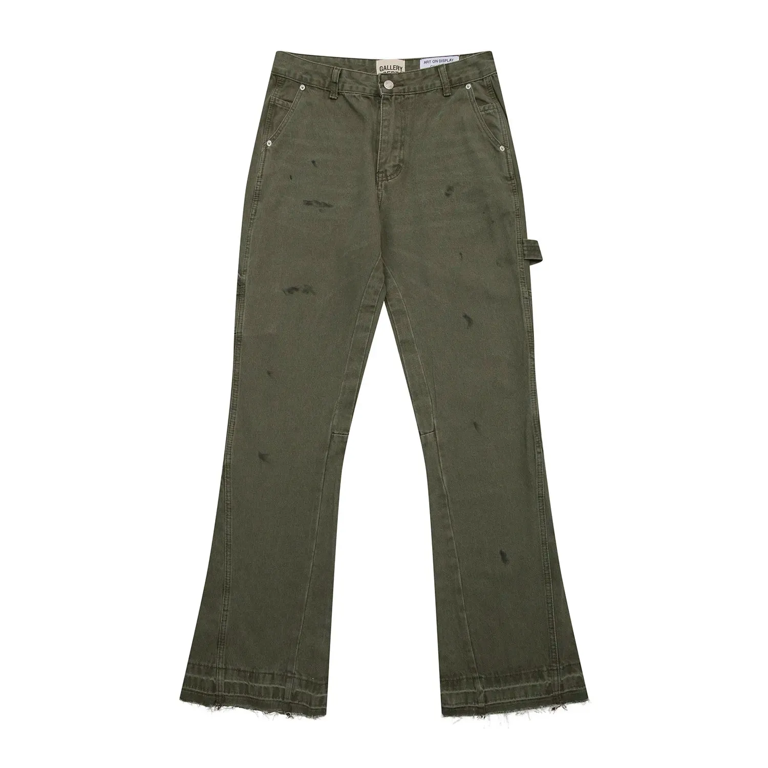 Gallery Dept schizzi di inchiostro schizzi di vernice lavaggio splicing micro pull jeans tute pantaloni casual — image 7
