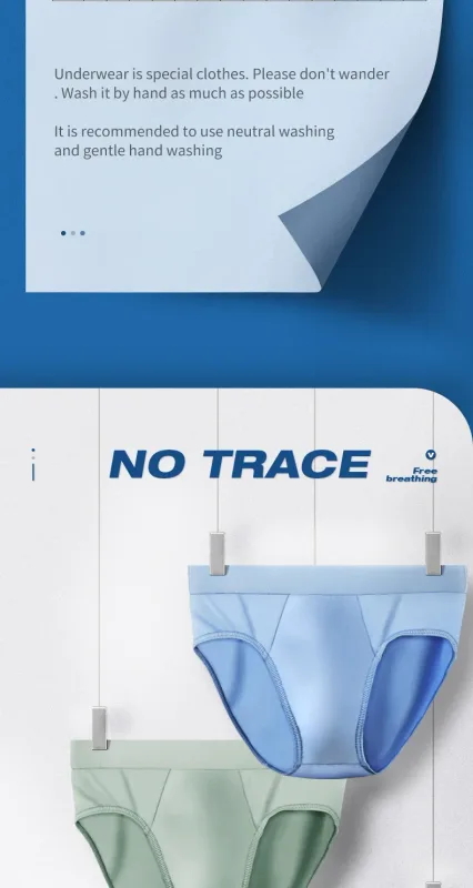 3 STÜCK Herren Ice - Seidenunterwäsche Dünn - Style für den Sommer, mit U - konvexem Slip. Atmungsaktive, einfarbige Shorts — image 20