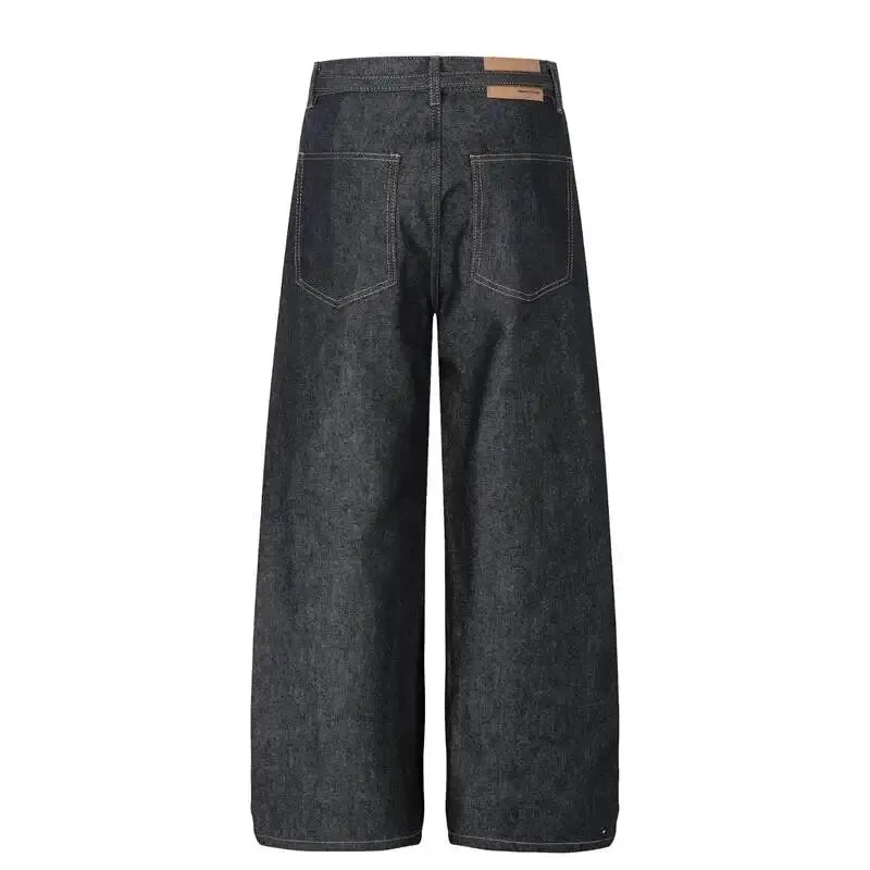 Jean délavé en détresse de style américain, ceinture à coutures visibles, pantalon en Denim unisexe, ample, jambes larges, jambes droites, 9X3768 — image 5