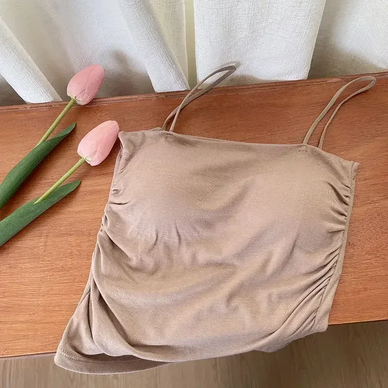 Solidna, dopasowana, zapinana na zamek kamizelka z paskiem na klatkę piersiową, odzież wewnętrzna Slim Fit, wyszczuplająca, krótka koszulka wierzchnia Gyaru — image 8
