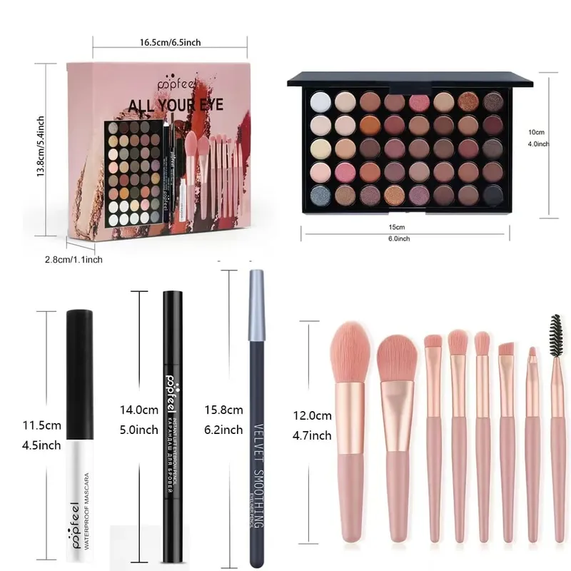 40-Farben-Lidschatten-Kombinationsset Anfänger-Make-up-Tools Perfekte Schönheitslösung Valentinstagsgeschenke — image 4
