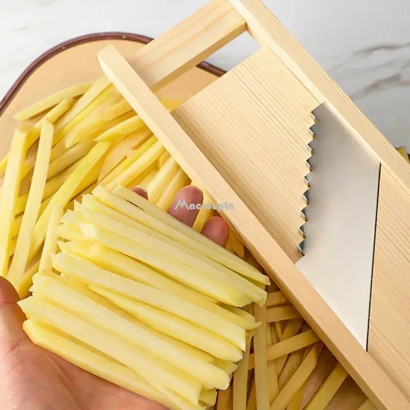 Vegetables Cutter Stainless Steel Blade Manual Chopper Potato Cucumber Carrot Slicer Grater Corrugated Slicer Kitchen Gadgets — image 4
