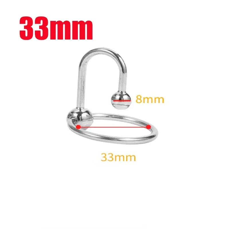 SM Niệu Đạo Dilator Gà Trống Vòng Thép không gỉ Xuất Tinh Trì Hoãn Dương Vật Nhẫn Đính Hạt Kim Loại Khóa Trễ Mỹ Dương Vật Cắm Đồ Chơi Tình Dục dành cho Nam — image 10