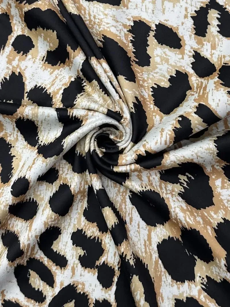 Abito con bretella con scollo a V slim fit con stampa leopardata retrò Abito con bretelle che abbraccia l'anca di media lunghezza Abiti piccanti con stampa animalier retrò di moda per ragazze — image 4