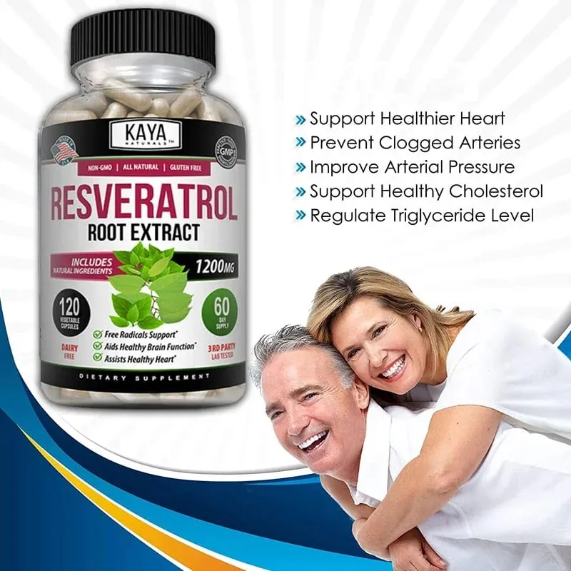 Kapsul Resveratrol - Suplemen Antioksidan untuk Mendukung Kesehatan Peredaran Darah dan Kesehatan Secara Keseluruhan - Non-GMO — image 6