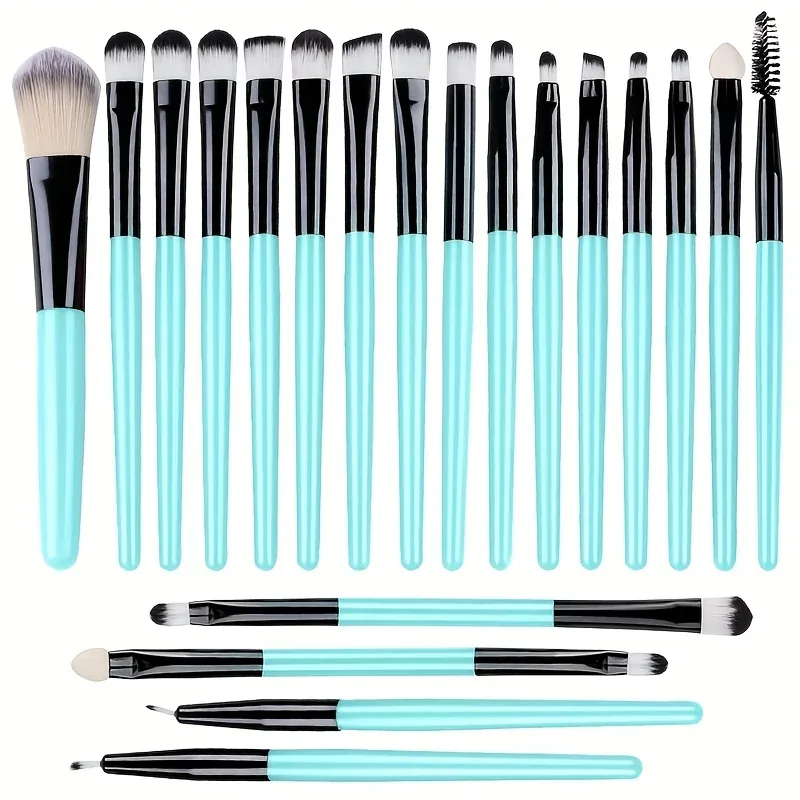 Conjunto de pincéis de maquiagem para os olhos, 20 peças, portátil, macio, ferramentas de beleza, base, sombra, delineador, multifuncional, iniciante — image 16