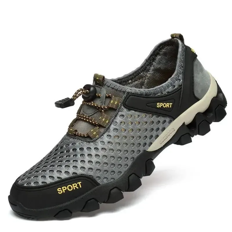 Men Sneakers Summer Wading Mesh Shoes Comfortable Slip on Outdoor Hiking Shoes Zapatos Hombre Casual Climbing Trekking Footwear — image 9