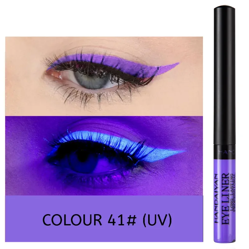 UV Light Neon Eyeliner Pen Eyes Makeup Red Waterproof Liquid Color Eye Liner Pencil Make Up Cosmetics Yellow Matte Purple Pen — image 11