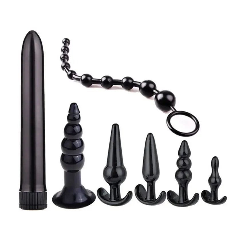 4/5/7/8 Teile/satz Silikon Butt Plug Dildo Masturbation Anal Plug Vaginal Plug Sex Spielzeug Kombination anal Perle Dilatator Spielzeug für Homosexuell — image 1