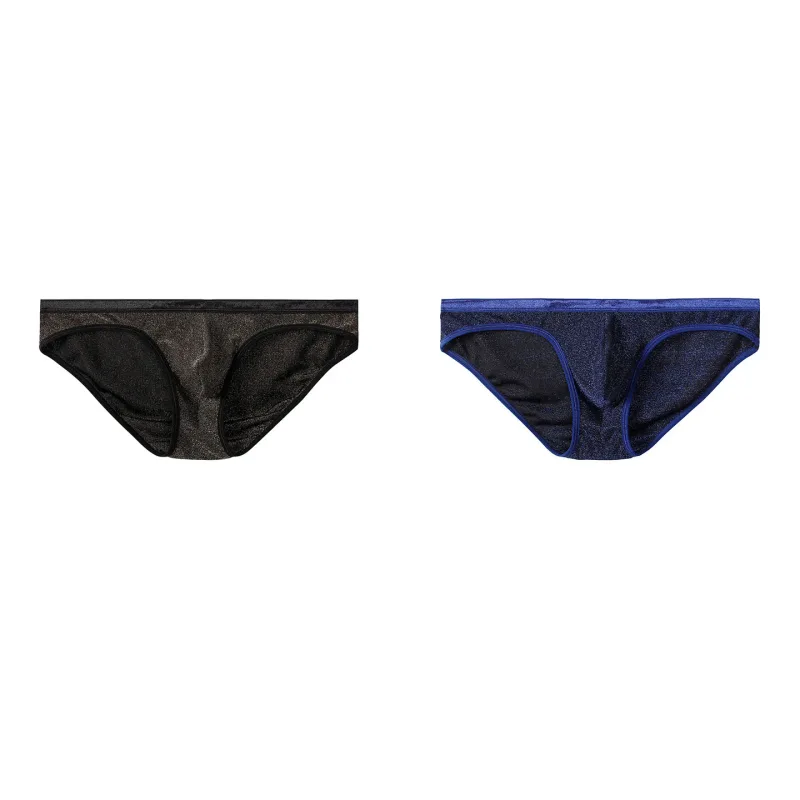 Herren-Höschen aus Eisseide, dreieckig, sexy, U-förmig, dünne Slips, atmungsaktives Mesh, niedrige Taille