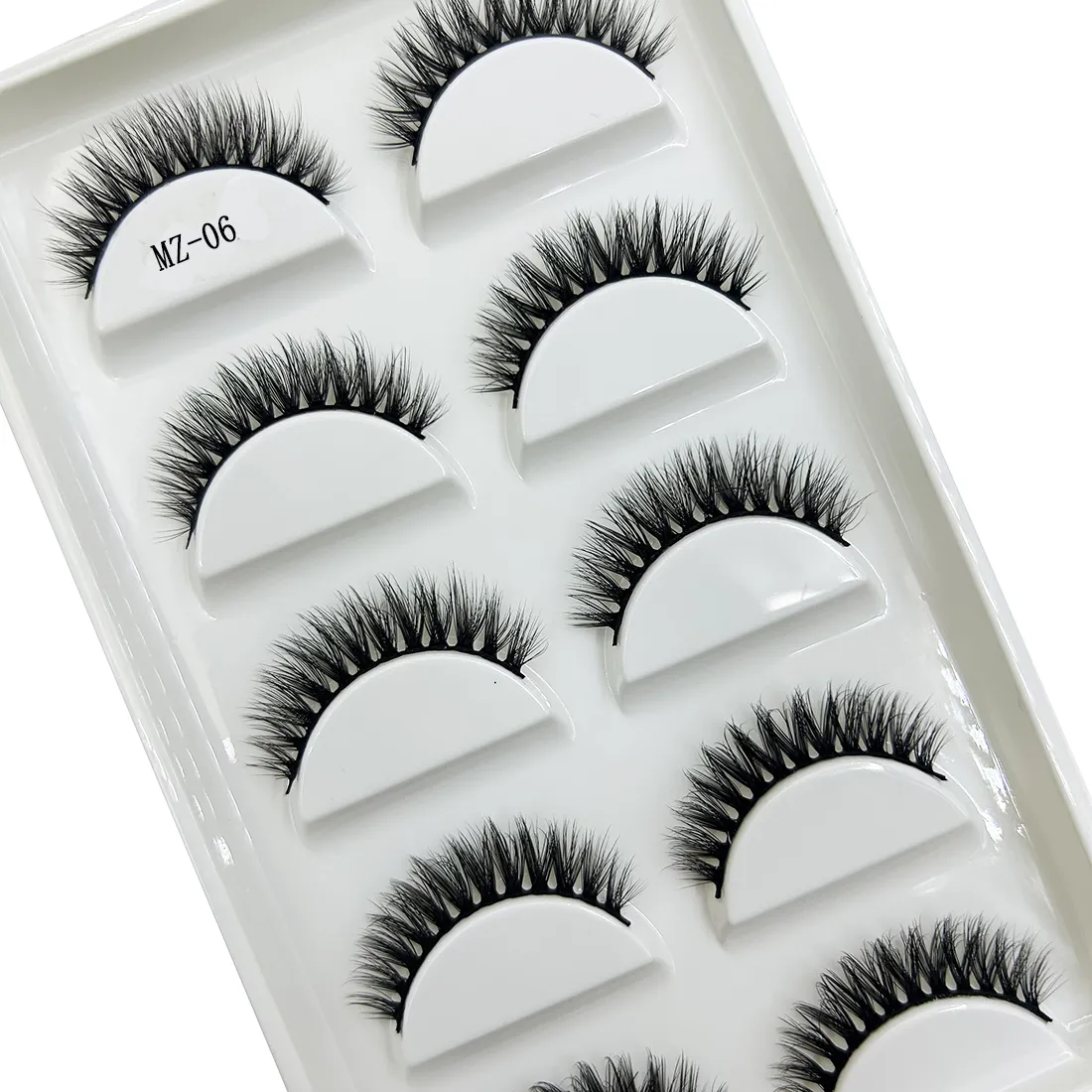 Commercio all'ingrosso 5 paia 3D visone naturale ciglia finte trucco estensione ciglia finte ciglia finte cils make up bellezza Cilios — image 5