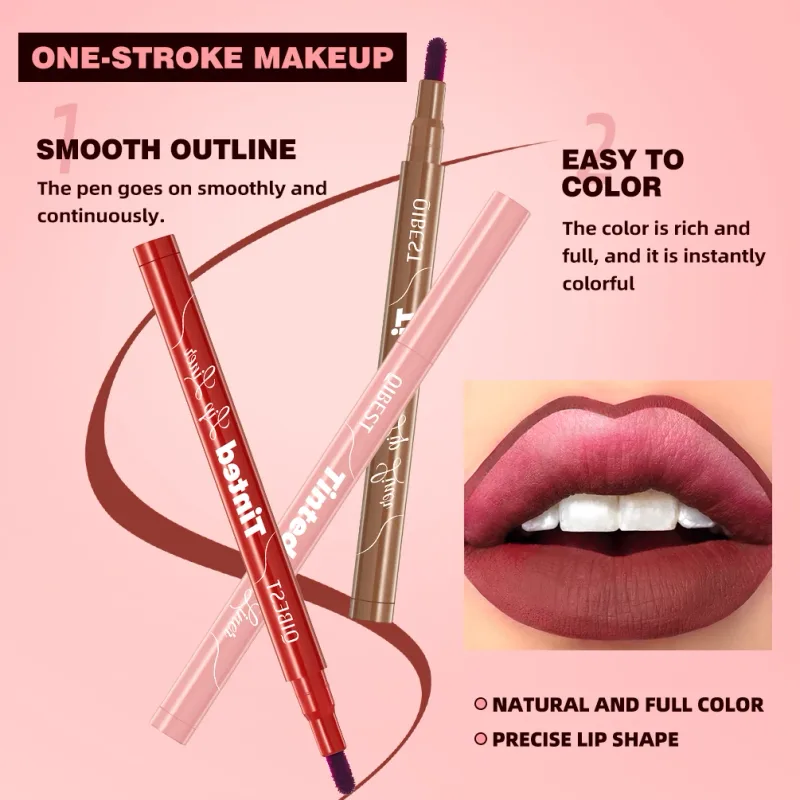 5 Farben Lippenstift Lipliner Nude Matte Lip Liner Pen Nicht trocknend Wasserdicht Plumping Outline The Lips Contour Makeup Beauty — image 5