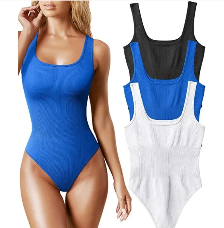 ฤดูร้อนเซ็กซี่ bodycon ผู้หญิง bodysuits หญิงถัก Slim Casual bodysuit Chic Lady Club Playsuits สั้น Femme — image 11