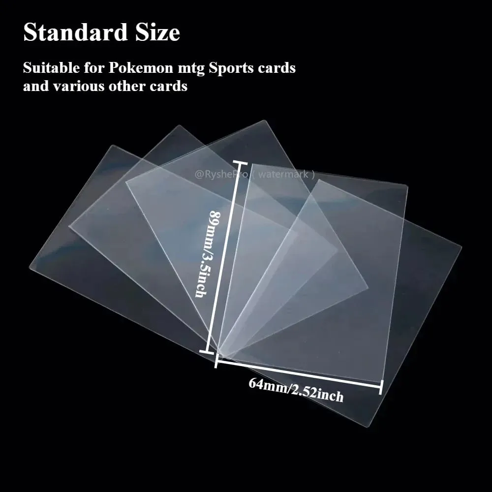 100pcs ร้อนโปร่งใส MTG การ์ดขนาดมาตรฐาน CLEAR TCG Card Protector การ์ดด้านในสำหรับกีฬาเกมกระดาน 64x89 มม. — image 3
